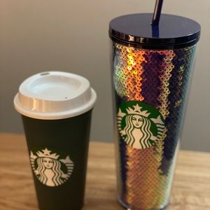 Starbucks holiday tumbler and colour changing cup